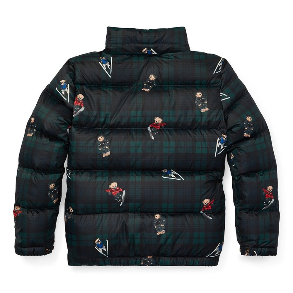 Ralph Lauren Polo Boys Down Jacket Bear Blackwatch - Picture 2 of 4